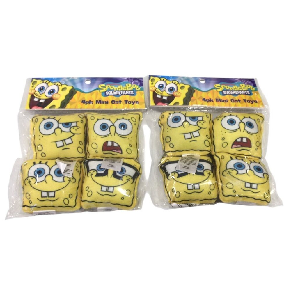 Spongebob Squarepants Cat Toys 2 Packages Set of 8
